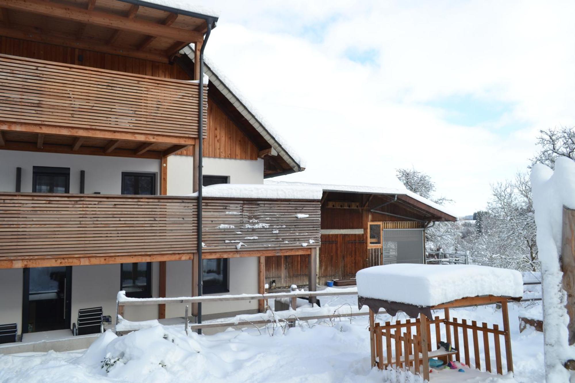 Ferienwohnung Biohof Auinger, Der Tiererlebnishof Aurach am Hongar Exterior foto